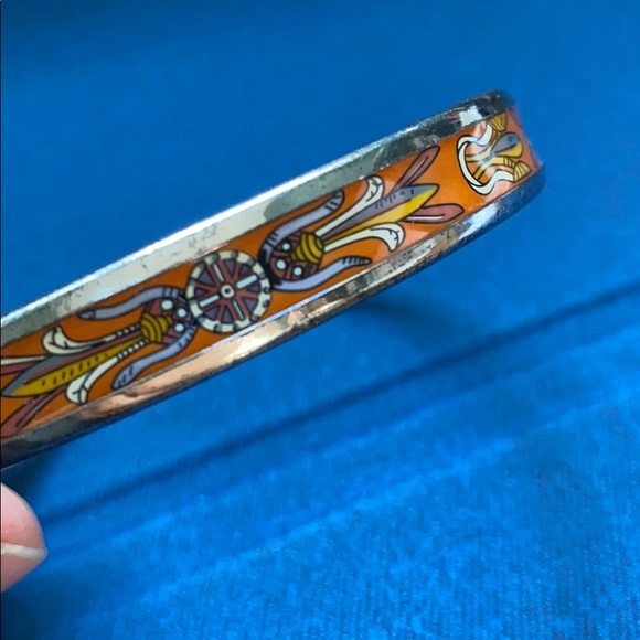 Hermès thin enamel bracelet
